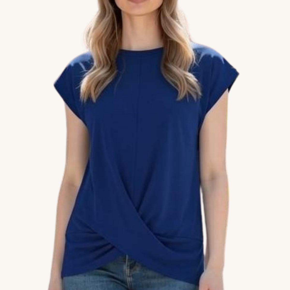 BASIC BLOUSE WITH FRONT KNOT
