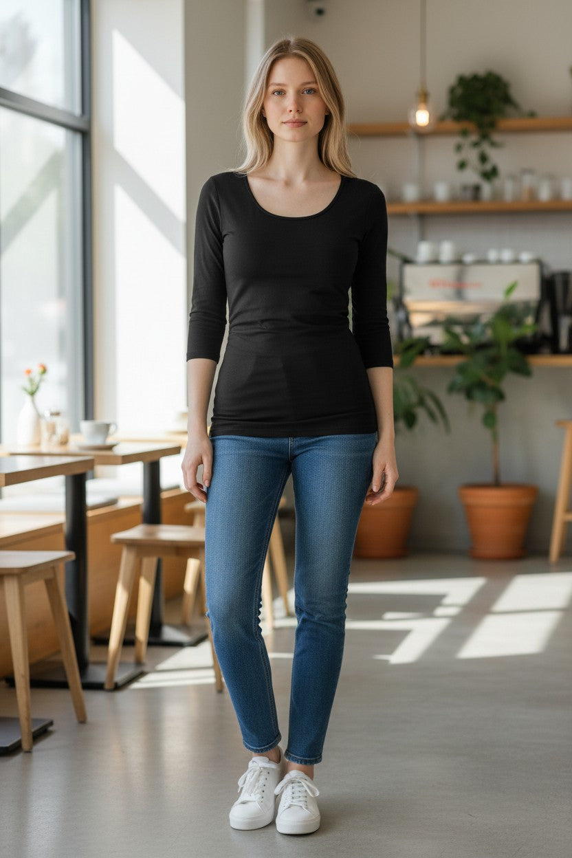 1/2 SLEEVE BLOUSE