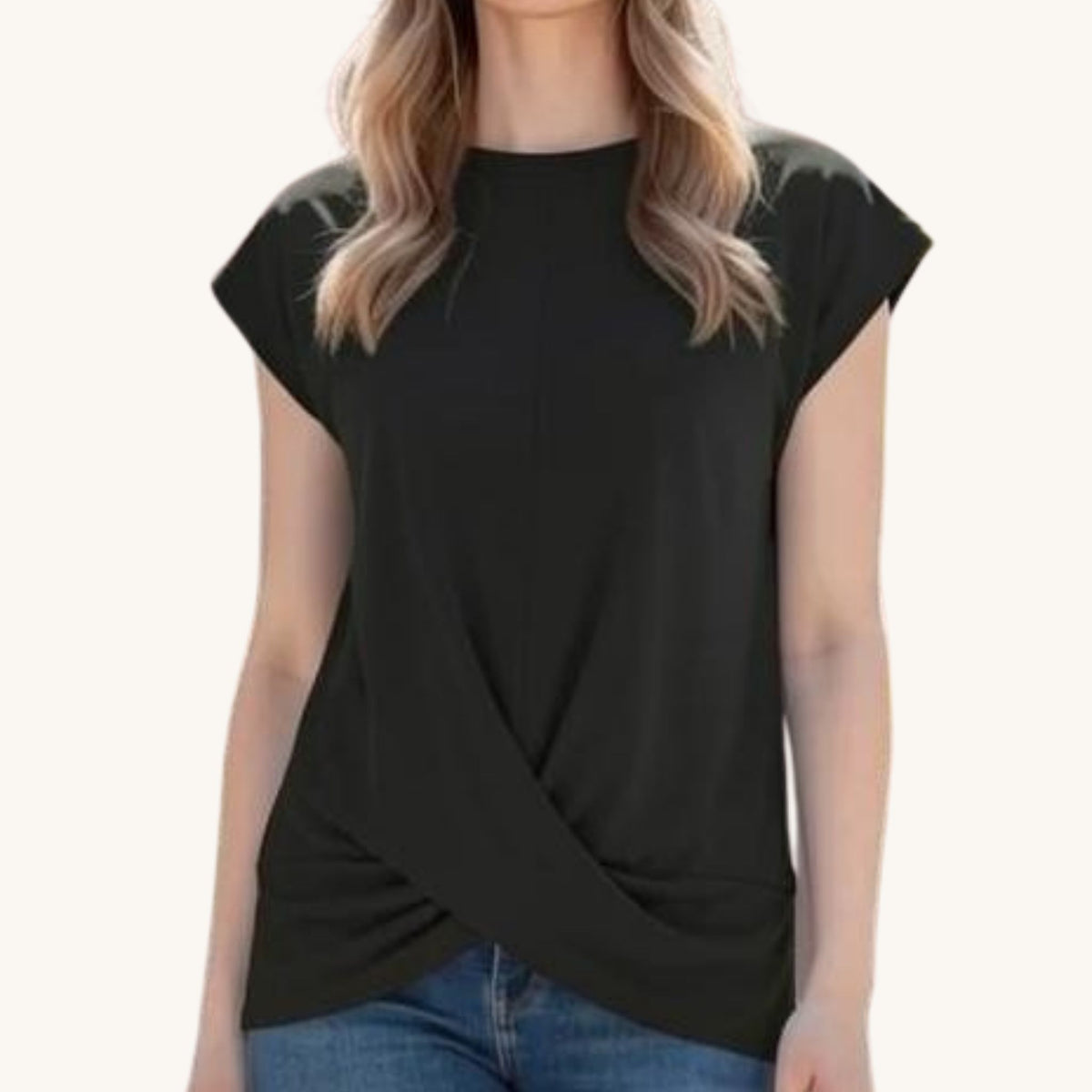 BASIC BLOUSE WITH FRONT KNOT
