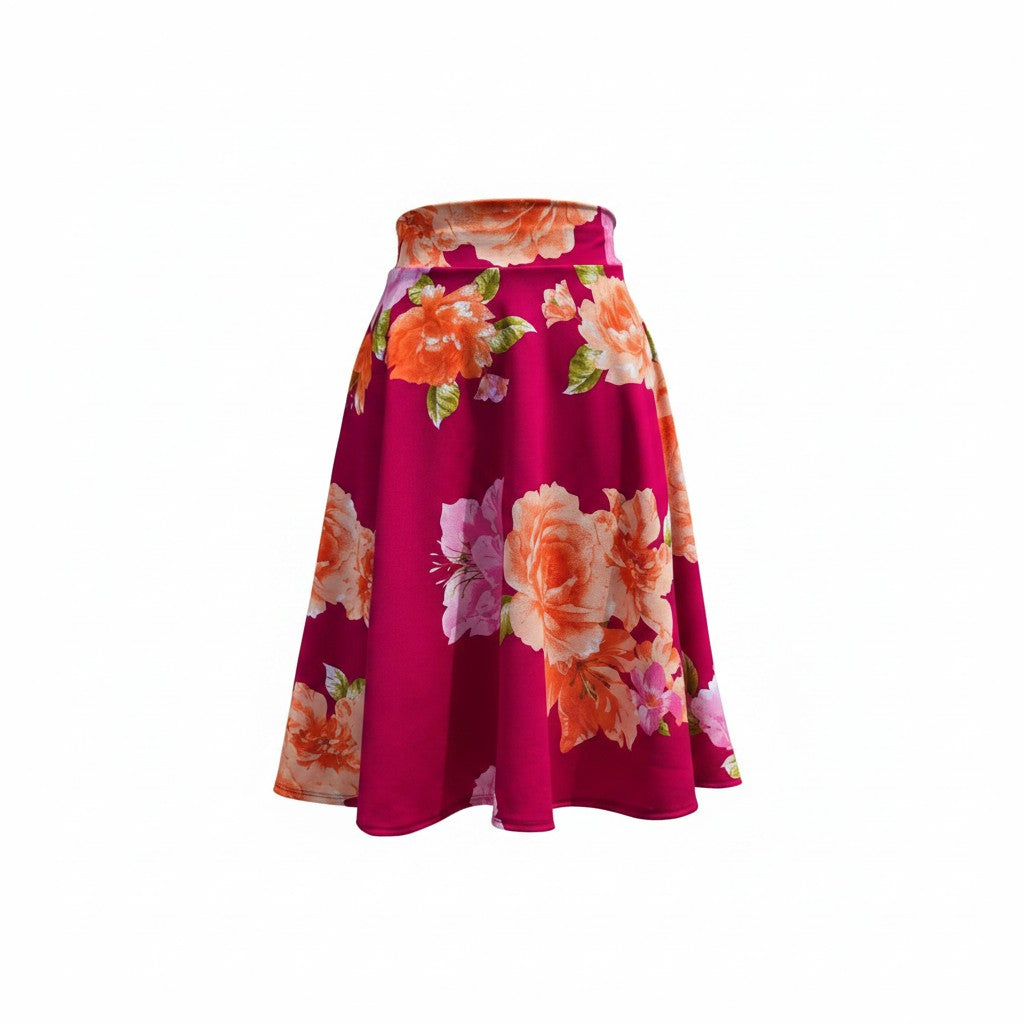 FLARED MIDI SKIRT
