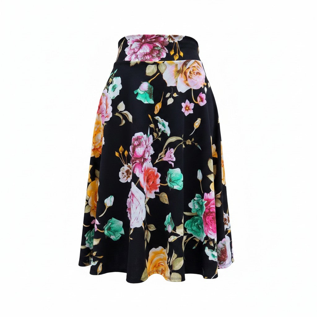 Flared Midi Skirt