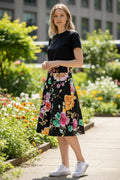 Flared Midi Skirt