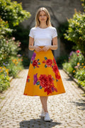 Flared Midi Skirt