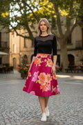 Flared Midi Skirt