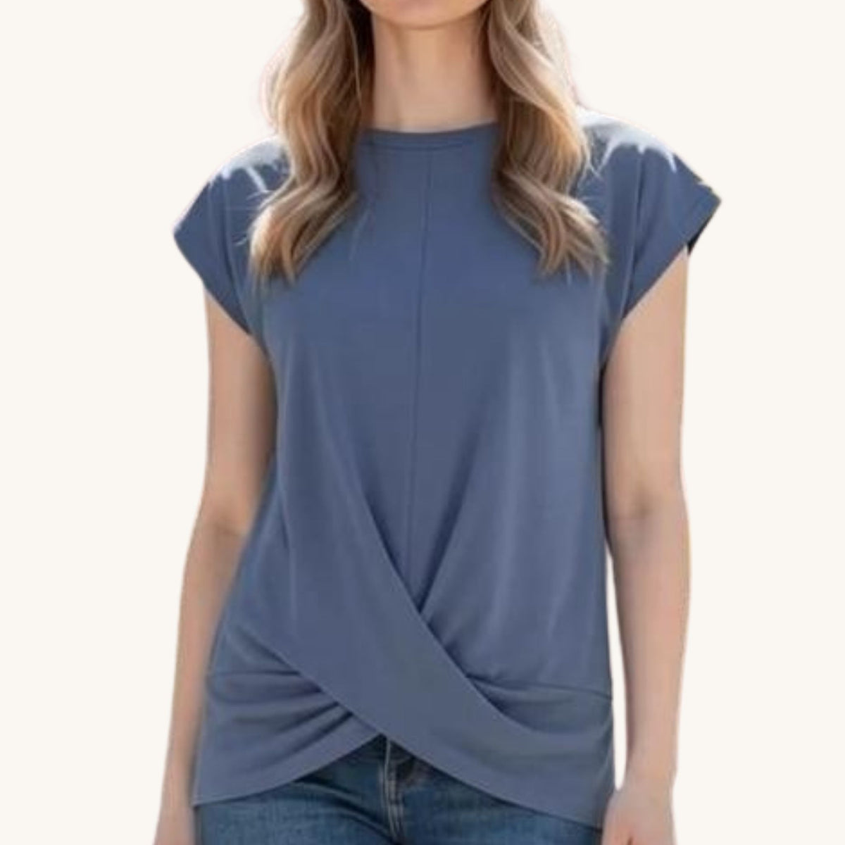 BASIC BLOUSE WITH FRONT KNOT