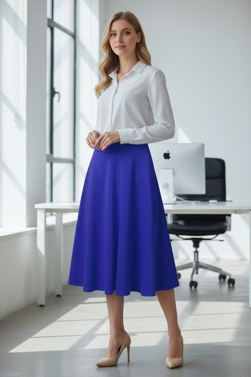 FLARED MIDI SKIRT