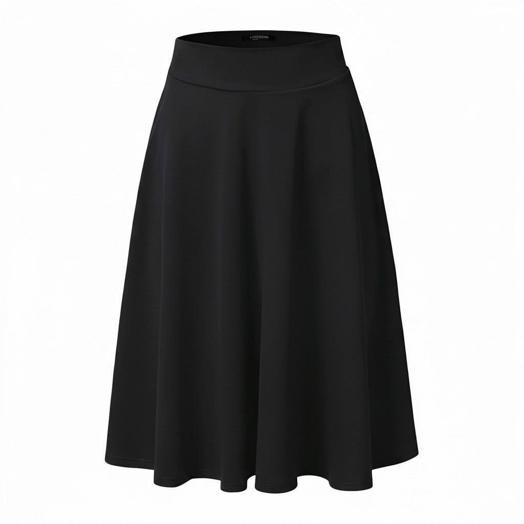 Flared Midi Skirt