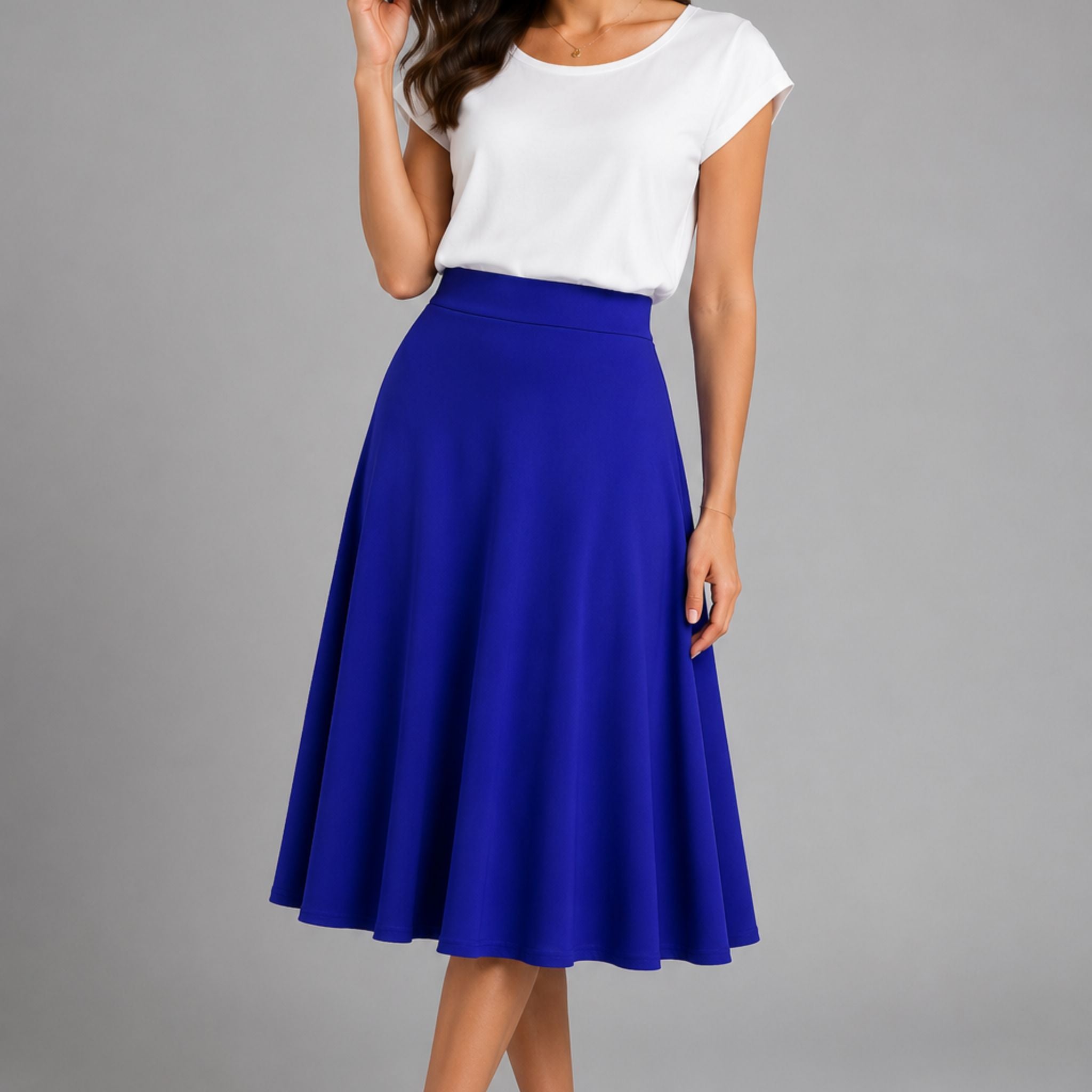 Flared Midi Skirt